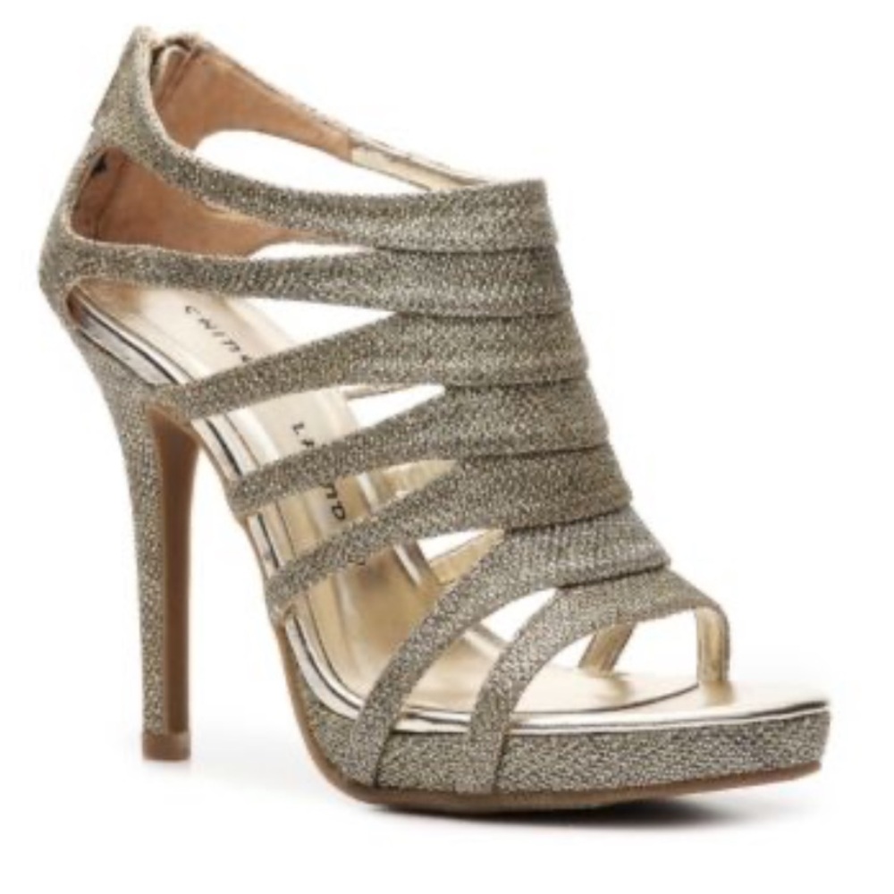 Chinese Laundry ‘Impress’ Gold Glittered Heels